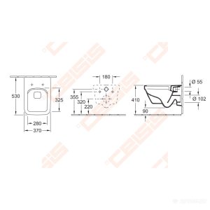 Pakabinamas unitazas VILLEROY&BOCH Architectura „Direct Flush” sistema