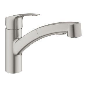 Plautuvės maišytuvas GROHE Eurosmart su ištraukiama žarna, nerūdijančio plieno spalvos 