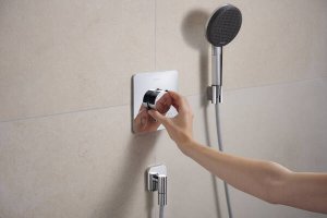 Dekoratyvinė dalis potinkiniam termostatiniam maišytuvui HANSGROHE Ecostat Comfort Q, 2 funkcijos, spalva - chromo