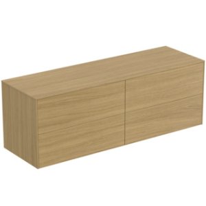 Spintelė Ideal Standard Conca, matmenys: 1600x505x550, spalva - šviesus ąžuolas (tikros medienos lukštas), 4 stalčiai