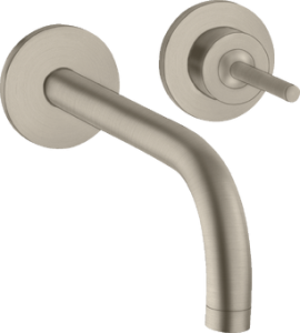 Praustuvo maišytuvas AXOR Uno 225 mm, 2 dalių, iš sienos, šlifuoto nikelio spalvos (Brushed Nickel)