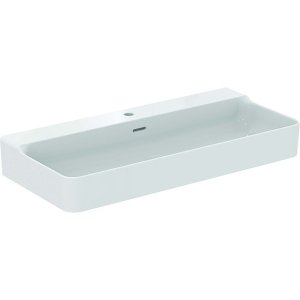 Praustuvas Ideal Standard Conca, matmenys 100x45x16,5 cm, šlifuota apačia, skirtas montuoti ant stalviršio.