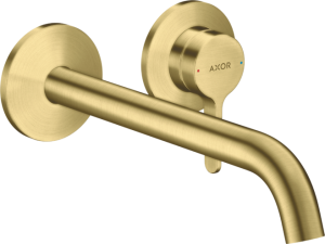 Praustuvo maišytuvas AXOR One 220 mm, iš sienos, šlifuoto žalvario spalvos (Brushed Brass)