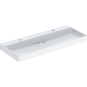 Praustuvas Geberit One 120X48 cm, su dvejomis skylėmis maišytuvui. Sifonas komplekte