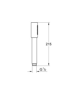 Dušelis rankinis Grohe Aqua Stick 6,6l grafito spalva 