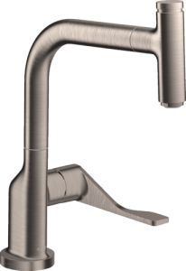 Plautuvės maišytuvas AXOR Citterio 230 su ištraukiamu snapu, nerūdijančio plieno spalvos  (Stainless Steel Finish)