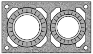 Blokelis RP dvigub. įdėklams ø180-200/ø120-160, L=330mm