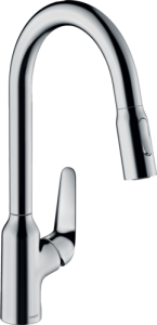 Plautuvės maišytuvas Hansgrohe Focus M42 220 su ištraukiama žarna