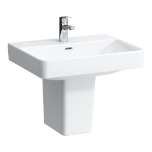 Praustuvas Laufen PRO S 600x465x95 mm, su 1 anga maišytuvui viduryje, spalva - balta LCC (LAUFEN Clean Coat) 