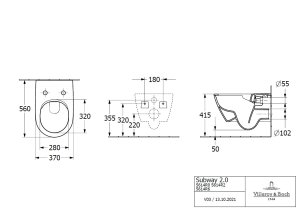 WC pakabinamas Subway 2.0 Direct-Flush  pure black