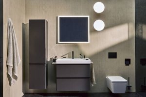 Pakabinamo WC unitazo Hansgrohe EluPura Q su AquaFall Flush nuplovimu, SmartClean danga ir dangčio su SoftClose+QuickRelease komplektas