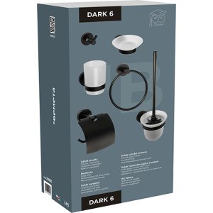Vonios aksesuarų rinkinys Bemeta Dark 6