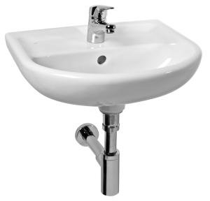 Praustuvas Jika LYRA PLUS, 450x370x155 mm, su 1 anga maišytuvui viduryje