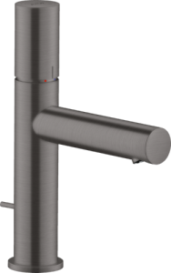Praustuvo maišytuvas AXOR Uno zero handle 110, su svirtiniu (pop-up) dugno vožtuvu, šlifuoto juodo chromo spalvos (Brushed Black Chrome)