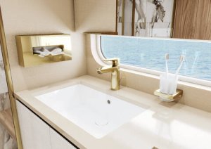 Dantų šepetėlių laikiklis Hansgrohe AddStoris, poliruoto aukso spalva (Polished Gold Optic)