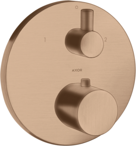 Dekoratyvinė dalis AXOR Uno potinkiniam termostatiniam maišytuvui, 2 funkcijų, šlifuoto raudono aukso spalvos (Brushed Red Gold)