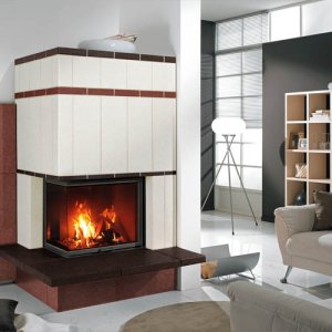 Plieninis židinio ugniakuras SCHMID EKKO L 67(45)51 H (730 x 1260 x 465); 3,4-9,8kW