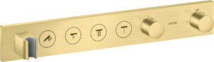 Dekoratyvinė dalis AXOR ShowerSolutions potinkiniam termostatiniam moduliui, 4 funkcijų, šlifuoto žalvario spalvos (Brushed Brass)
