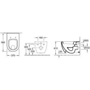 Pakabinamas unitazas VILLEROY&BOCH Subway „Ceramicplus” danga