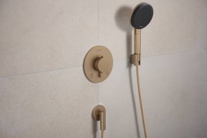 Jungtis potinkiniam dušui Fixfit Fine S, brushed bronze