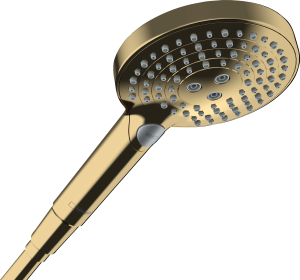 Rankinė dušo galva HANSGROHE Raindance Select S 120, 3 srovių, spalva - poliruoto aukso (polished gold optic)