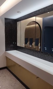 Automatinis rankų džiovintuvas, montuojamas už veidrodžio, 230 V AC, matmenys: 296x200x300mm