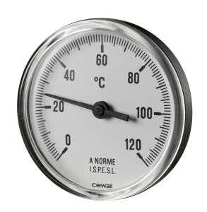 Termometras bimetalinis PST63P, D63/100 DN15 0-120*