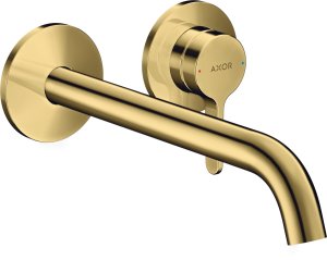 Praustuvo maišytuvas AXOR One 220 mm, iš sienos, poliruoto aukso spalvos (Polished Gold Optic)