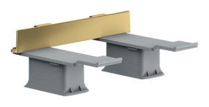 Tvirtinimo komplektas AXOR Universal Softsquare, šlifuoto žalvario spalvos (Brushed Brass)