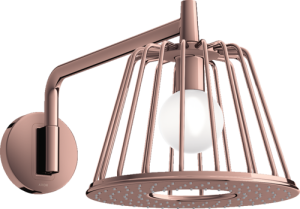 Dušo galva su laikikliu iš sienos AXOR LampShower/Nendo 275 1jet, su LED apšvietimu, poliruoto raudono aukso spalvos (Polished Red Gold)