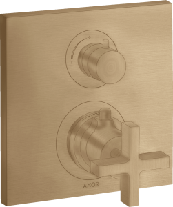 Dekoratyvinė dalis AXOR Citterio potinkiniam termostatiniam maišytuvui, 2 funkcijų, šlifuotos bronzos spalvos (Brushed Bronze)