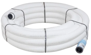 Lankstus plastikinis ortakis, baltas Dn90 antistatinis ir antibakterinis (50m)