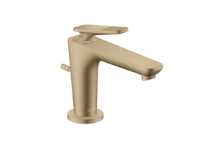 Praustuvo maišytuvas AXOR Citterio C 90 cubic cut, „CoolStart“ technologija, su svirtiniu (pop-up) dugno vožtuvu, šlifuotos bronzos spalvos (Brushed Bronze)