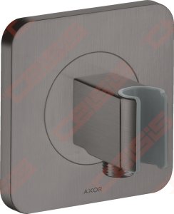 Dušo laikiklis su žarnos pajungimu AXOR Citterio E, šlifuoto juodo chromo spalvos (Brushed Black Chrome)