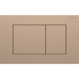 Vandens nuleidimo mygtukas Geberit Sigma40 Square, raudonas auksas, šveistas, padengtas lengvai valomu sluoksniu