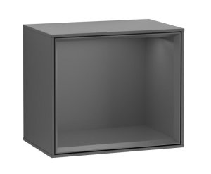 Lentyna VILLEROY&BOCH Finion 418x356mm, pakabinama, LED apšvietimas, įkrovimas, juodos matinės spalvos