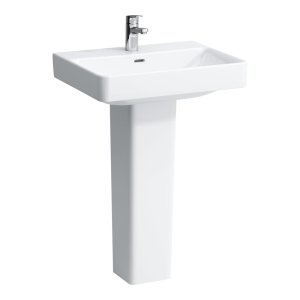Praustuvas Laufen PRO S 600x465x95 mm, su 1 anga maišytuvui viduryje, spalva - balta LCC (LAUFEN Clean Coat) 