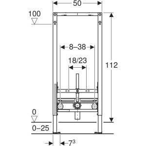 Potinkinis bidė montavimo rėmas Geberit Duofix, aukštis 112 cm