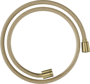 Dušo žarna AXOR ShowerSolutions, tekstilinė, 1,25 m, kūginė ir cilindrinė jungtys, šlifuoto žalvario spalvos (Brushed Brass)