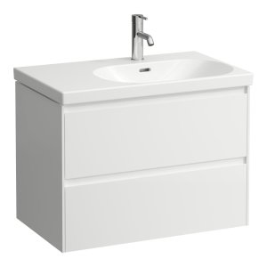 Spintelė praustuvui Laufen LANI 735x450x515 mm, 2 stalčiai, tinka praustuvui 817085, spalva - balta blizgi
