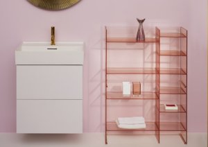Stiklinė Laufen KARTELL Boxy, plastikas, spalva - švelniai rožinė