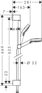Dušo komplektas HANSGROHE Crometta Vario / Unica c 65