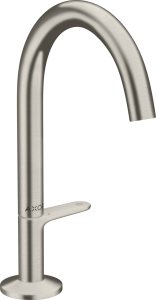 Praustuvo maišytuvas AXOR One Select 170 su paspaudžiamu (push-open) dugno vožtuvu, nerūdijančio plieno spalvos (Stainless Steel Optic)