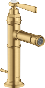 Bidė maišytuvas AXOR Montreux su svirtiniu (pop-up) dugno vožtuvu, šlifuoto aukso spalvos (Brushed Gold Optic)