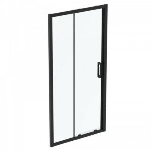 Durys dušo Ideal Standard Connect2 Quadrant, stumdomos, matmenys: 100x195cm, skaidrus stiklas, silk black