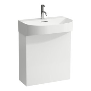 Spintelė praustuvui Laufen SONAR 580x240x600 mm, 2 durelės, tinka praustuvui 810342, spalva - balta matinė