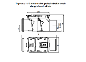Atbulinis vožtuvas Triplex DN150