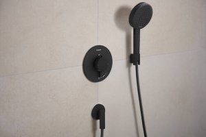 Dekoratyvinė dalis potinkiniam termostatiniam maišytuvui HANSGROHE Ecostat Comfort S, 1 funkcijos, spalva - juoda matinė
