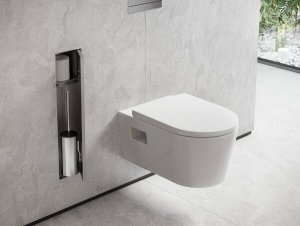Potinkinis WC aksesuarų komplektas Hansgrohe XtraStoris Rock, nerūdijantis plienas