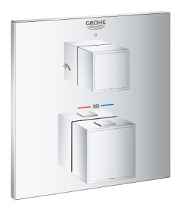 Dekoratyvinė dalis termostatiniam maišytuvui GROHE Grohtherm 2 taškai, kvadratinė